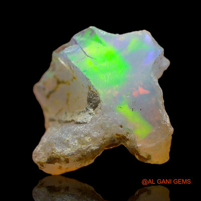 Natural Untreated Fire Opal Loose Gemstone Fancy Rough From Ethiopia 4.00 Cts 13x12x7 mm E-510