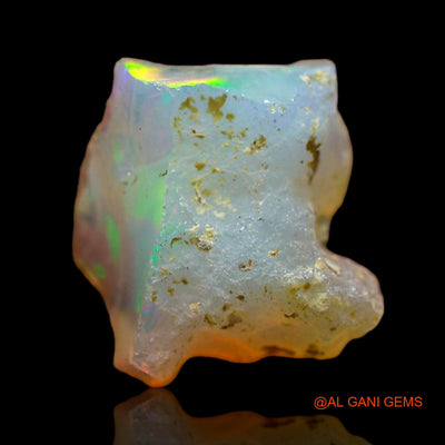 Natural Untreated Fire Opal Loose Gemstone Fancy Rough From Ethiopia 4.00 Cts 13x12x7 mm E-510