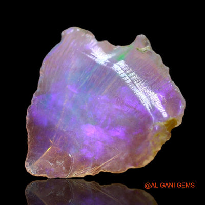 1.00 Cts Natural Ethiopian Fire Opal Loose Gemstone Fancy Rough 13x13x2 mm E-511
