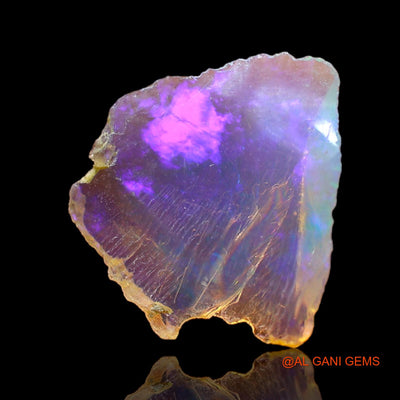 1.00 Cts Natural Ethiopian Fire Opal Loose Gemstone Fancy Rough 13x13x2 mm E-511