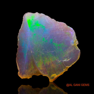 1.00 Cts Natural Ethiopian Fire Opal Loose Gemstone Fancy Rough 13x13x2 mm E-511