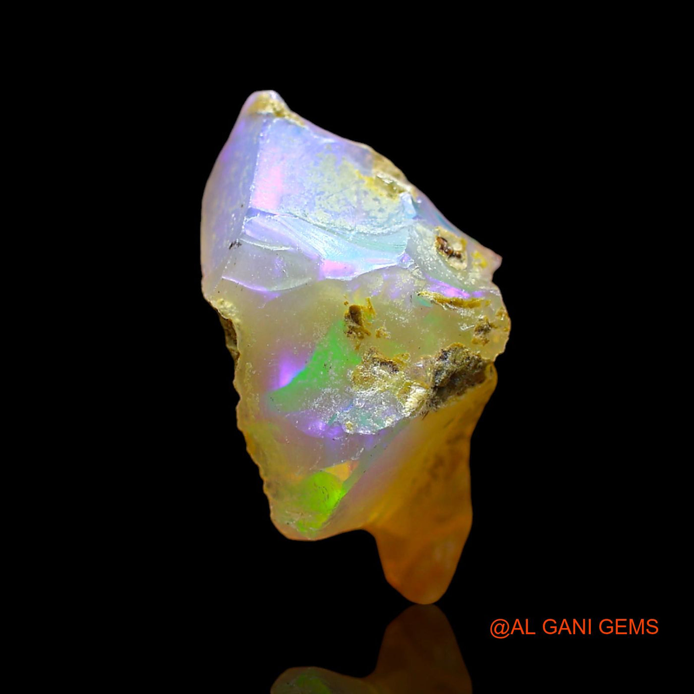 4.00 Cts Natural Ethiopian Fire Opal Loose Gemstone Fancy Rough 17x9x8 mm E-512