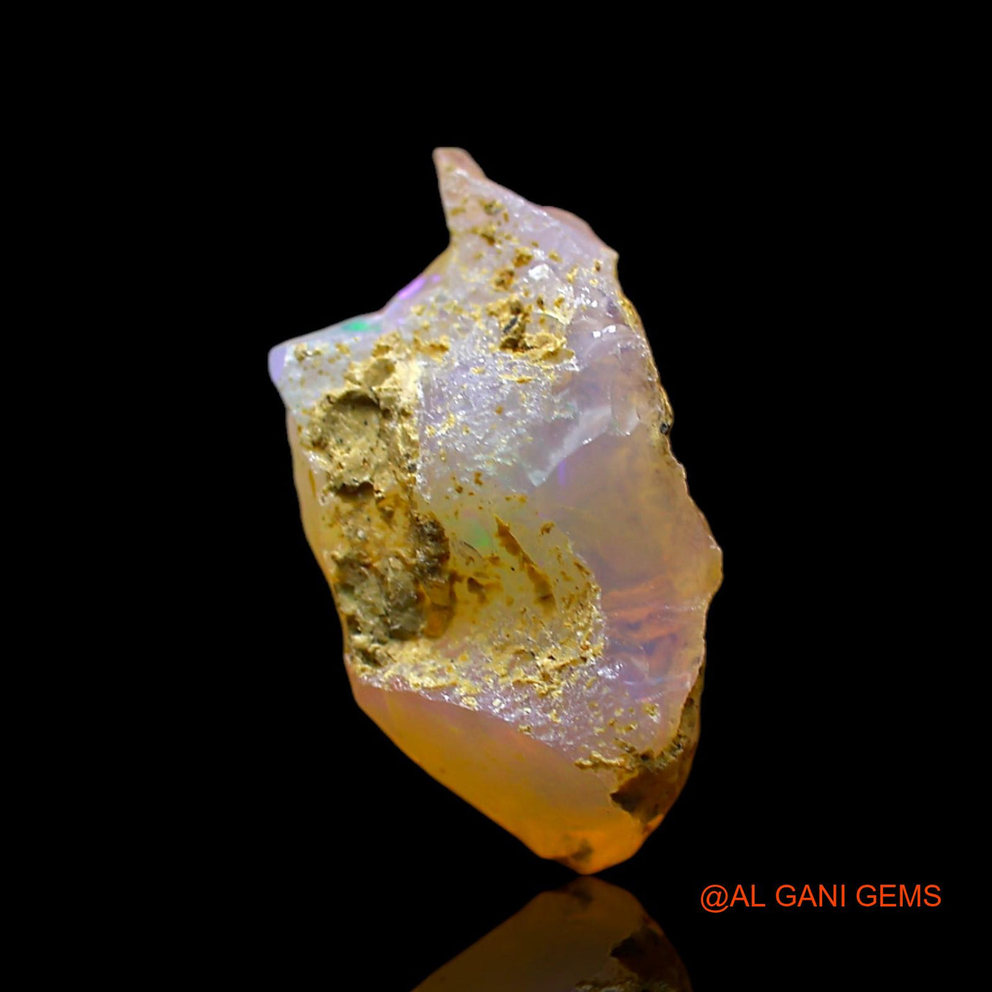 4.00 Cts Natural Ethiopian Fire Opal Loose Gemstone Fancy Rough 17x9x8 mm E-512