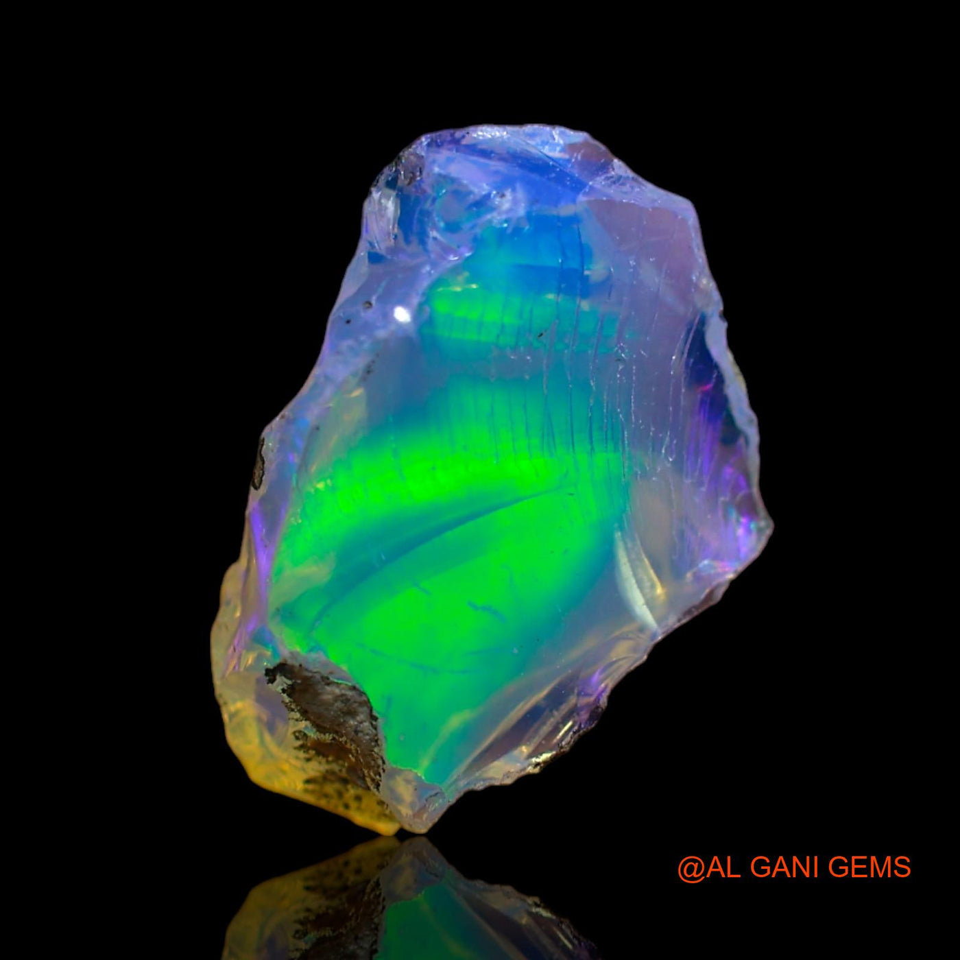 Natural Untreated Fire Opal Loose Gemstone Fancy Rough From Ethiopia 3.00 Cts 14x10x6 mm E-515
