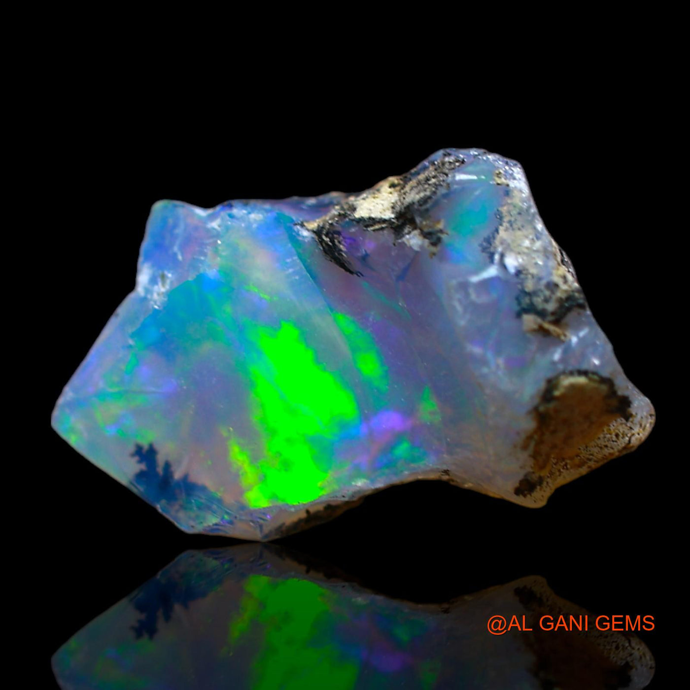 Natural Fire Opal Gemstone 3.00 Cts Loose Fancy Rough From Ethiopia 14x9x6 mm E-516