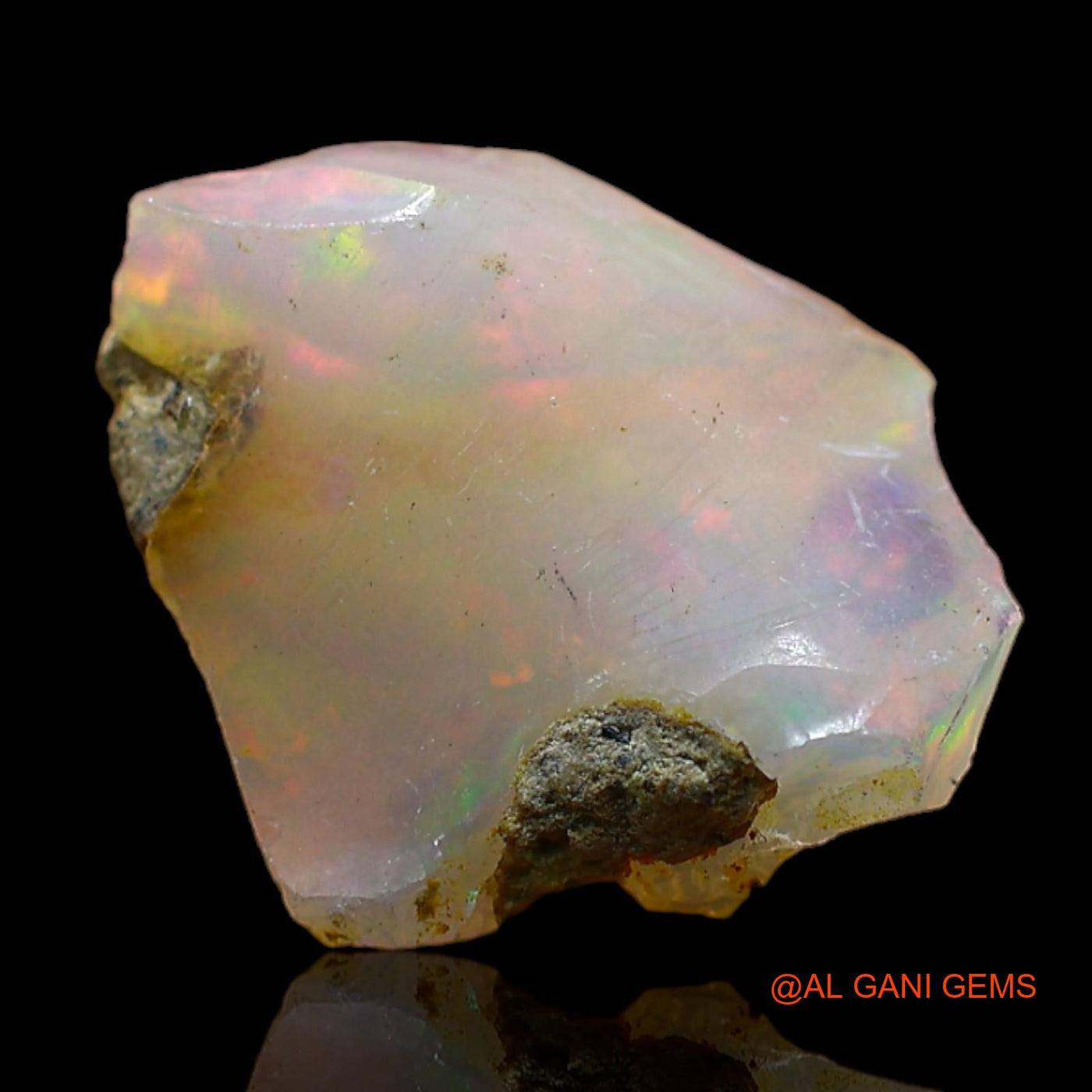 3.00 Cts Unheated Ethiopian Fire Opal Loose Gemstone Fancy Rough Natural 11x11x5 mm E-517