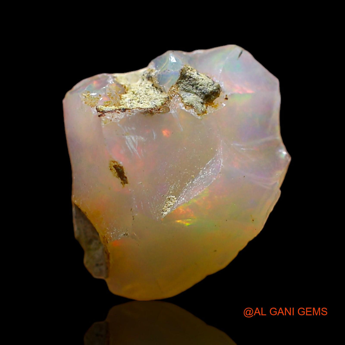 3.00 Cts Unheated Ethiopian Fire Opal Loose Gemstone Fancy Rough Natural 11x11x5 mm E-517