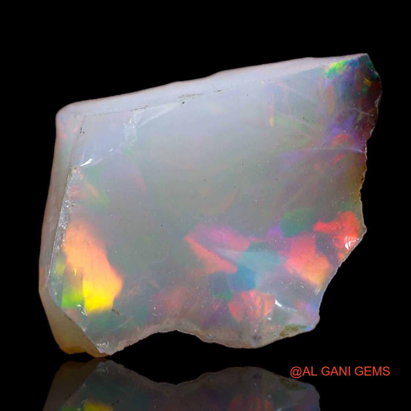 Natural Untreated Fire Opal Loose Gemstone Fancy Rough From Ethiopia 3.00 Cts 12x11x7 mm E-518