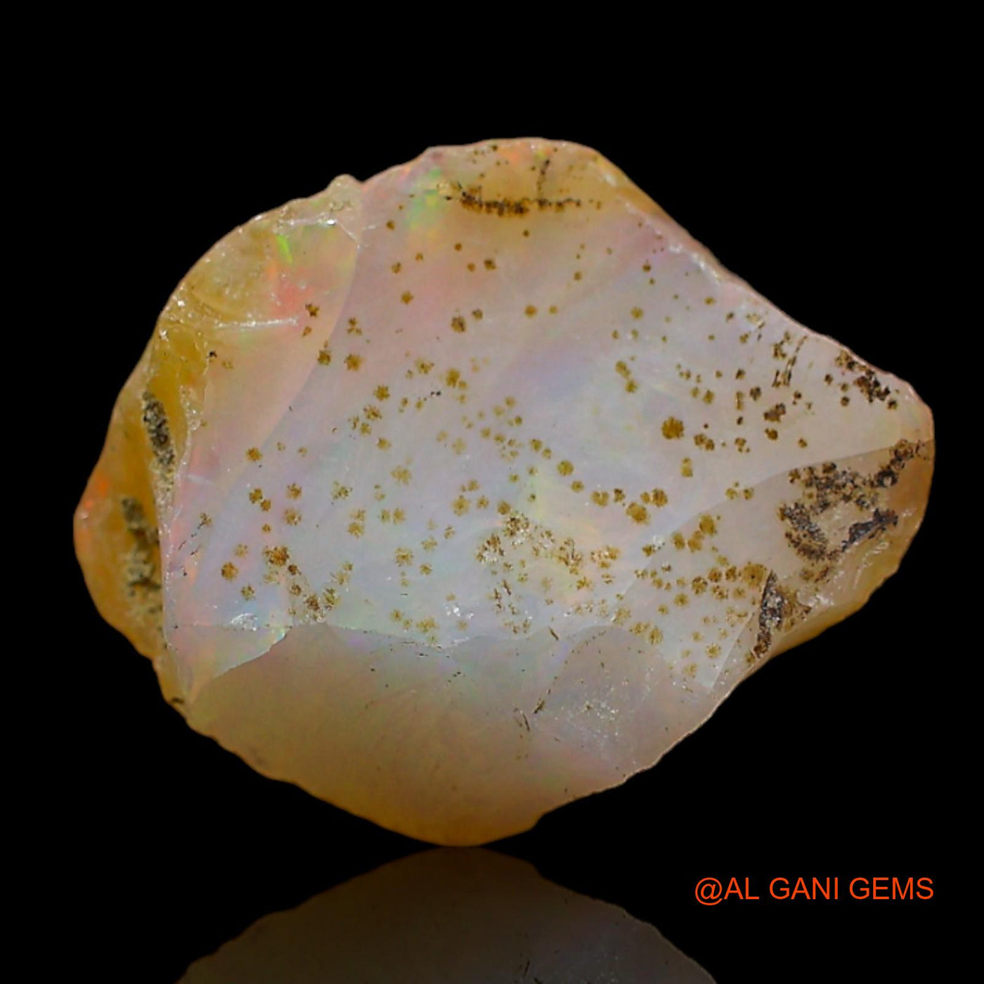 3.00 Cts Natural Ethiopian Fire Opal Fancy Rough Loose Gemstone For Jewelry 15x12x5 mm E-519
