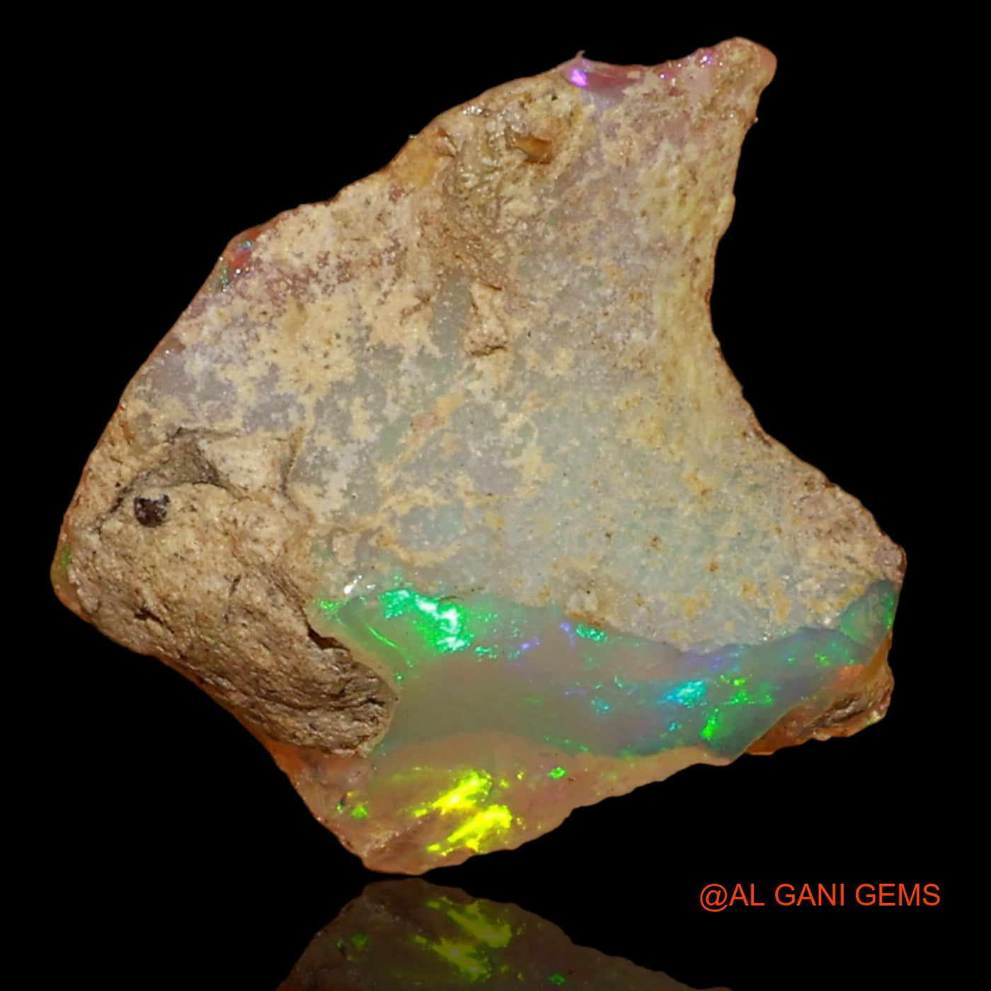2.00 Cts Natural Ethiopian Fire Opal Fancy Rough Loose Gemstone For Jewelry 15x12x5 mm E-51