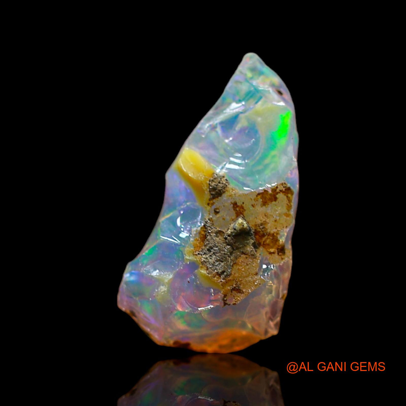 2.00 Cts Unheated Ethiopian Fire Opal Loose Gemstone Fancy Rough Natural 14x8x7 mm E-520