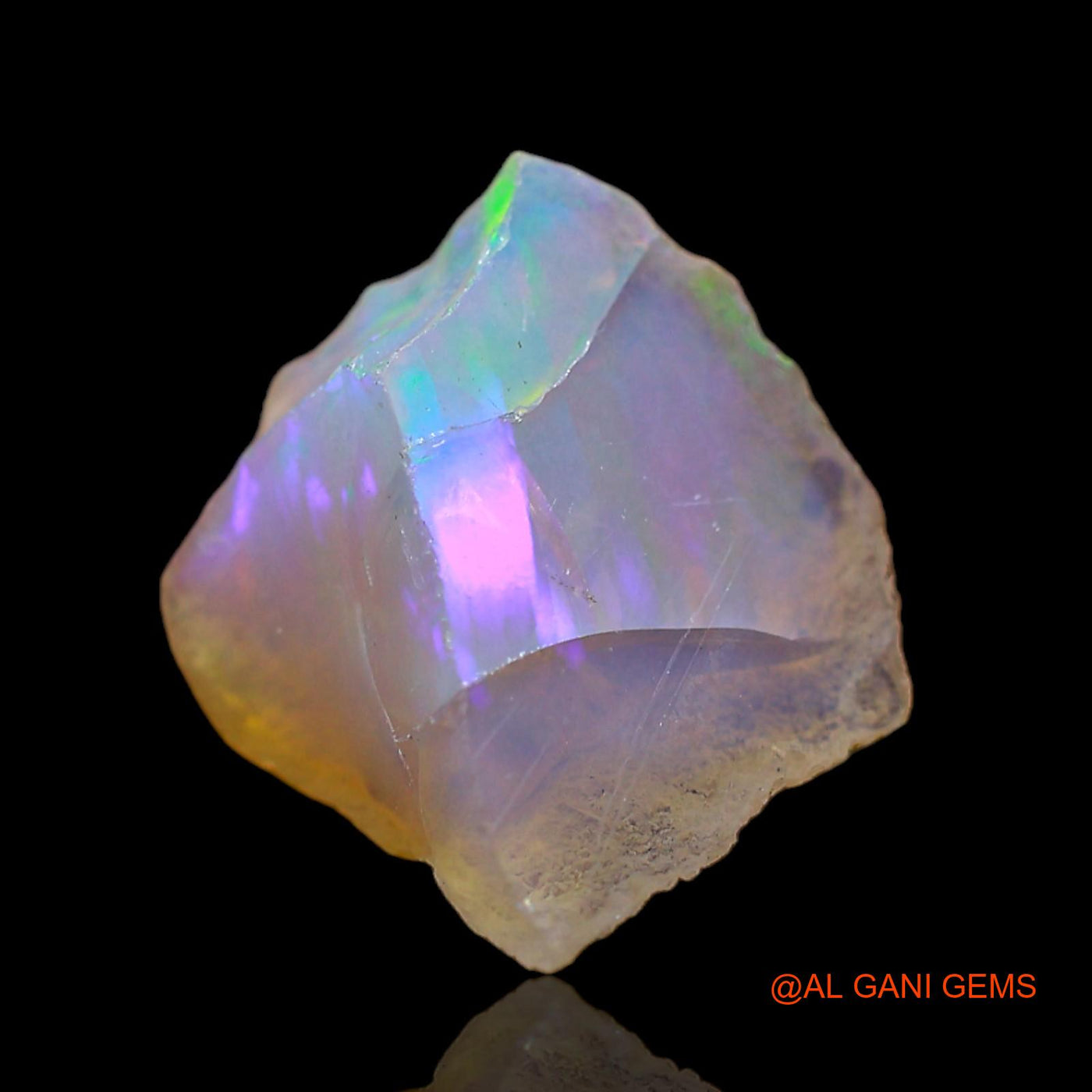 4.00 Cts Natural Ethiopian Fire Opal Loose Gemstone Fancy Rough 15x9x7 mm E-522