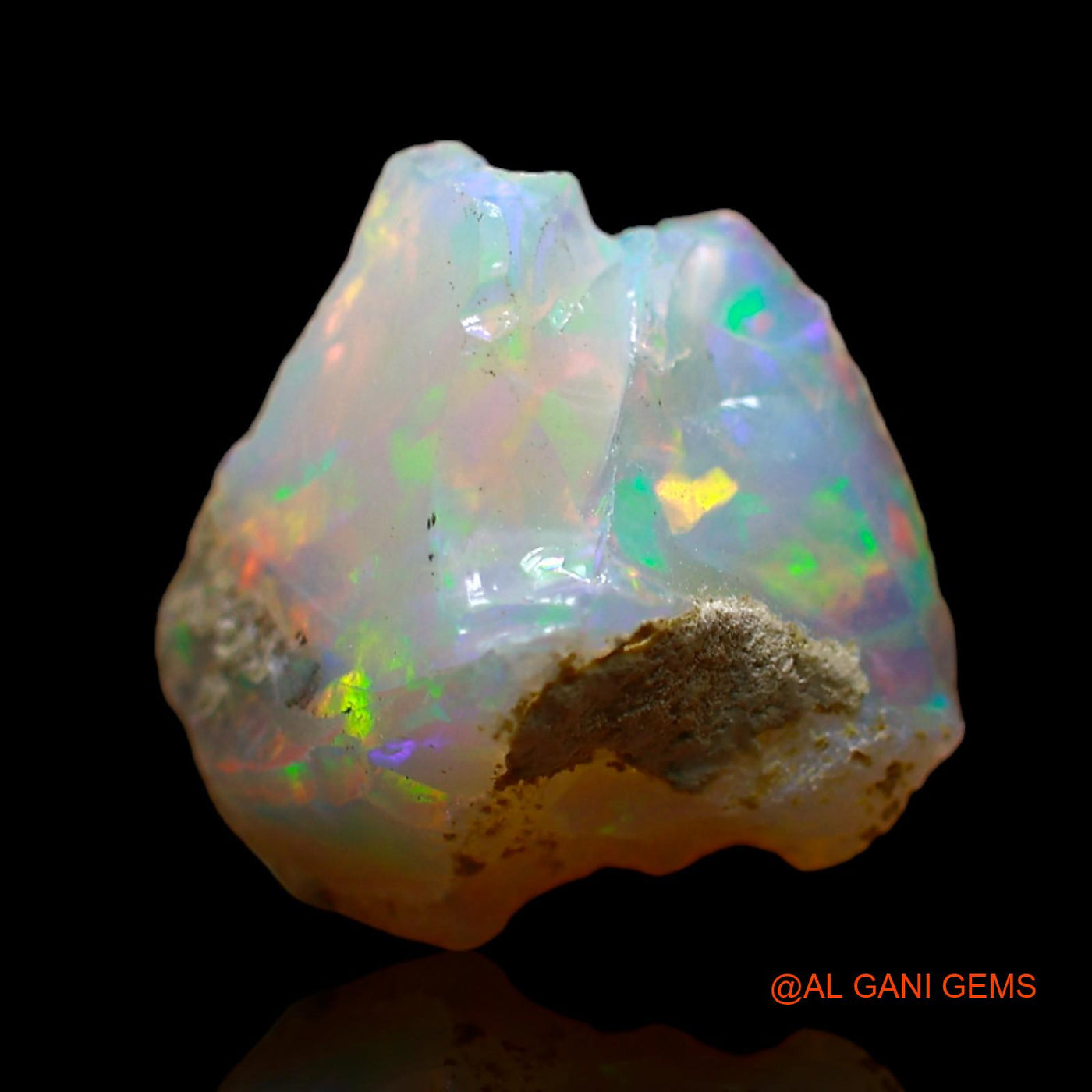 Natural Untreated Fire Opal Loose Gemstone Fancy Rough From Ethiopia 3.00 Cts 12x12x7 mm E-525