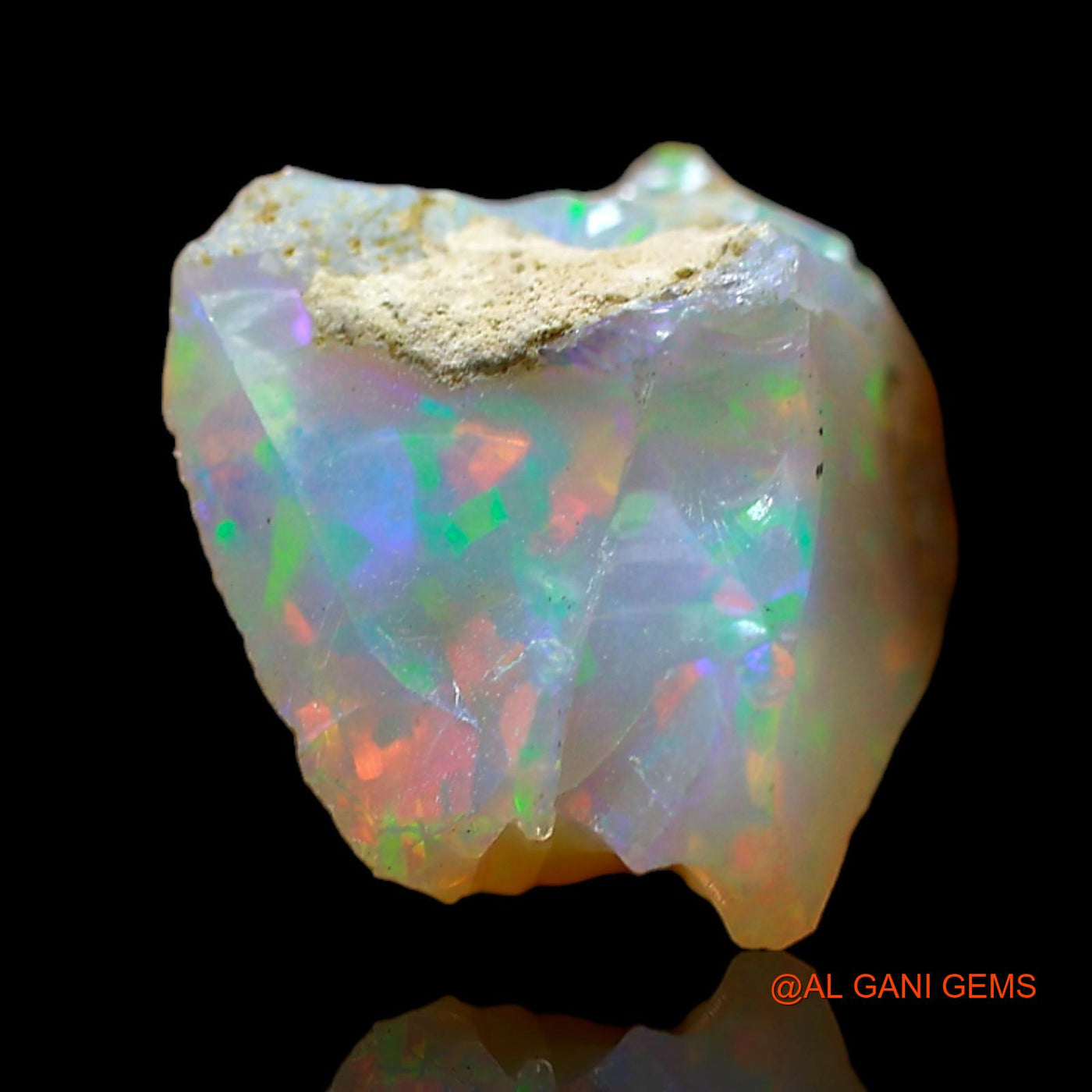 Natural Untreated Fire Opal Loose Gemstone Fancy Rough From Ethiopia 3.00 Cts 12x12x7 mm E-525