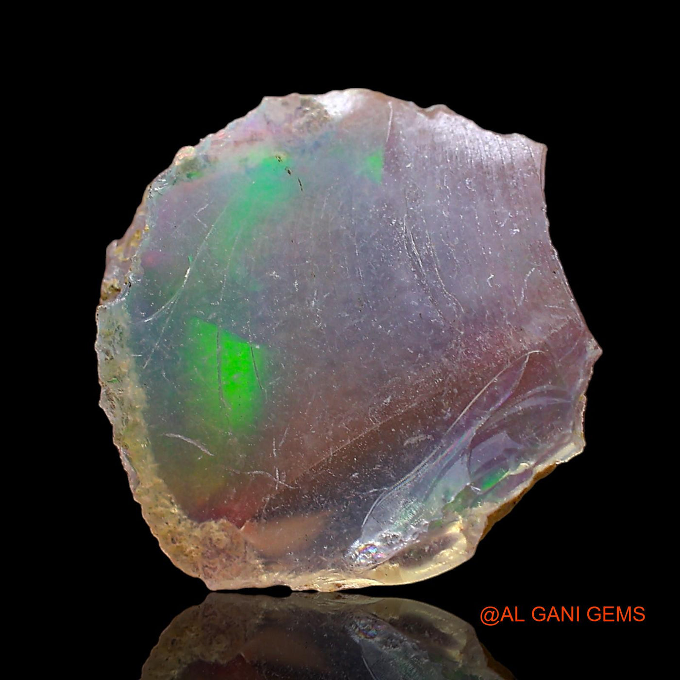 1.00 Cts Unheated Ethiopian Fire Opal Loose Gemstone Fancy Rough Natural 13x12x2 mm E-526