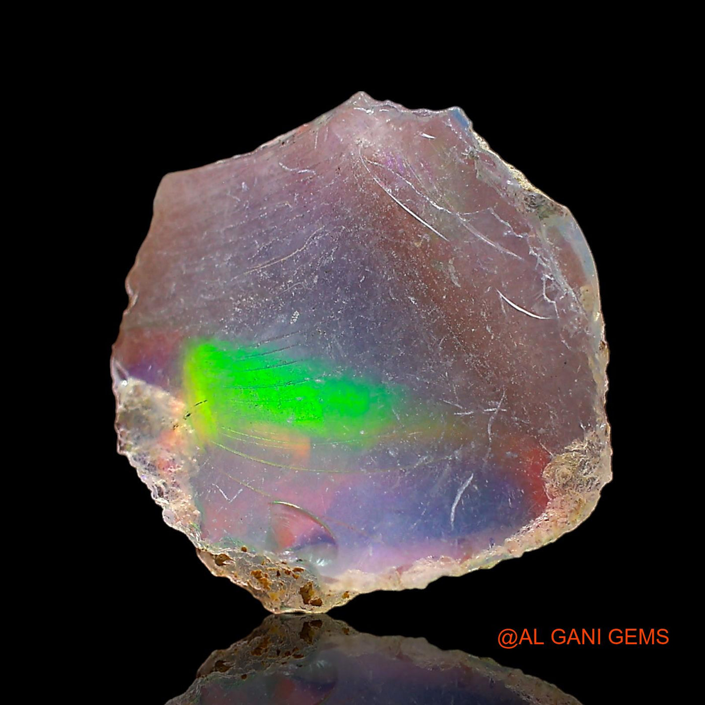 1.00 Cts Unheated Ethiopian Fire Opal Loose Gemstone Fancy Rough Natural 13x12x2 mm E-526