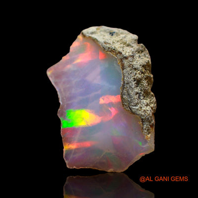 Natural Fire Opal Gemstone 1.00 Cts Loose Fancy Rough From Ethiopia 14x9x3 mm E-527