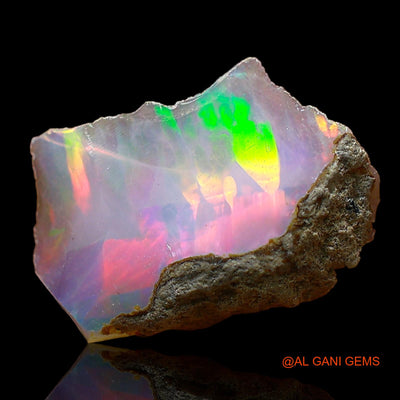 Natural Fire Opal Gemstone 1.00 Cts Loose Fancy Rough From Ethiopia 14x9x3 mm E-527