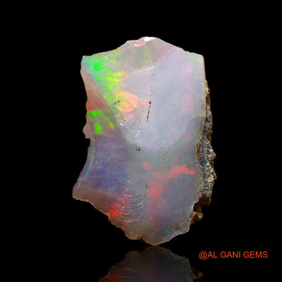 Natural Fire Opal Gemstone 1.00 Cts Loose Fancy Rough From Ethiopia 14x9x3 mm E-527