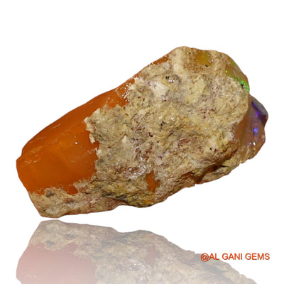 Natural Fire Opal Gemstone 3.00 Cts Loose Fancy Rough From Ethiopia 14x8x7 mm E-52