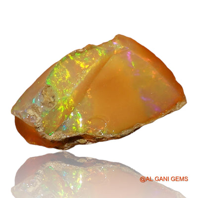 Natural Fire Opal Gemstone 3.00 Cts Loose Fancy Rough From Ethiopia 14x8x7 mm E-52
