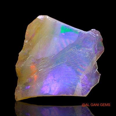 1.00 Cts Unheated Ethiopian Fire Opal Loose Gemstone Fancy Rough Natural 11x10x3 mm E-530