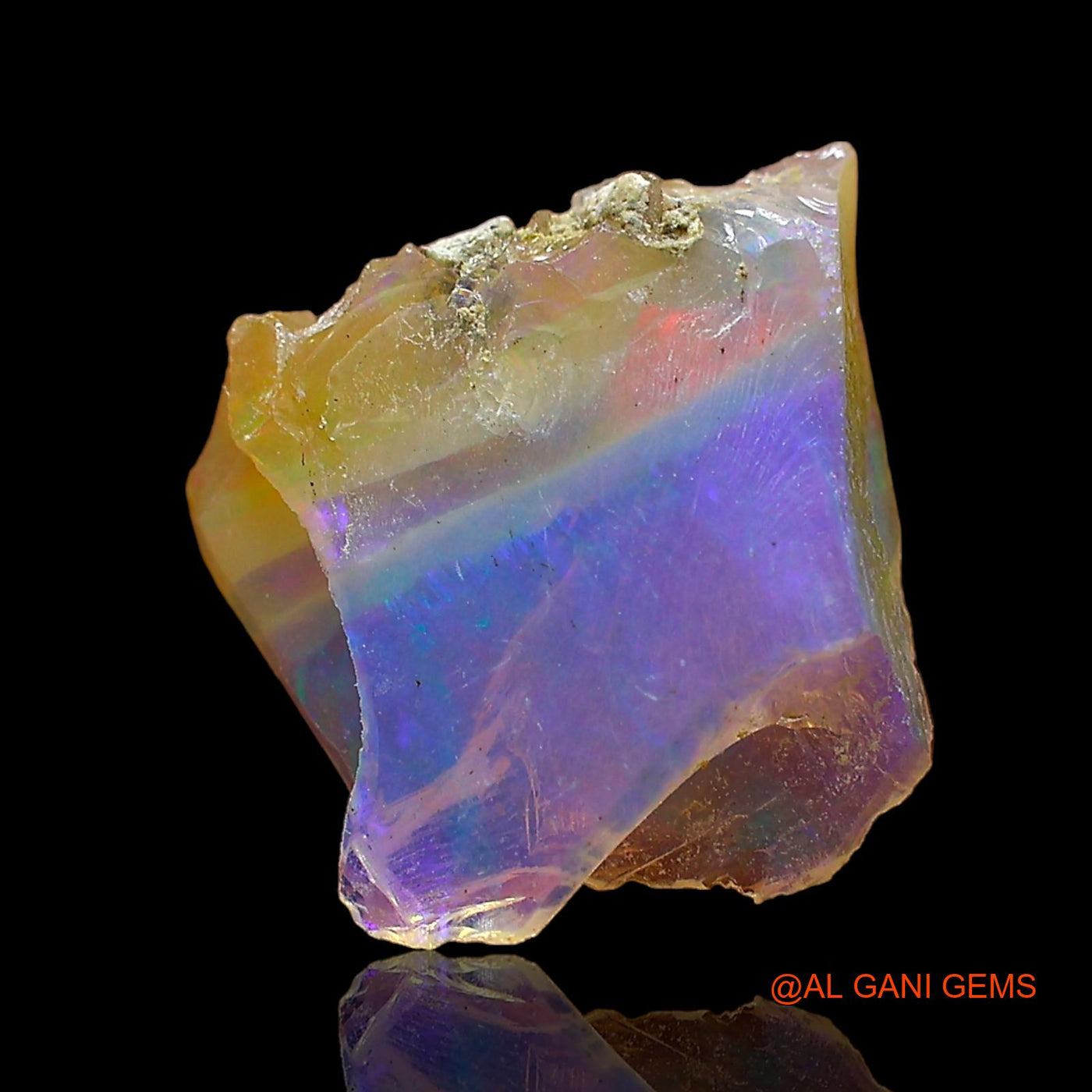 1.00 Cts Unheated Ethiopian Fire Opal Loose Gemstone Fancy Rough Natural 11x10x3 mm E-530