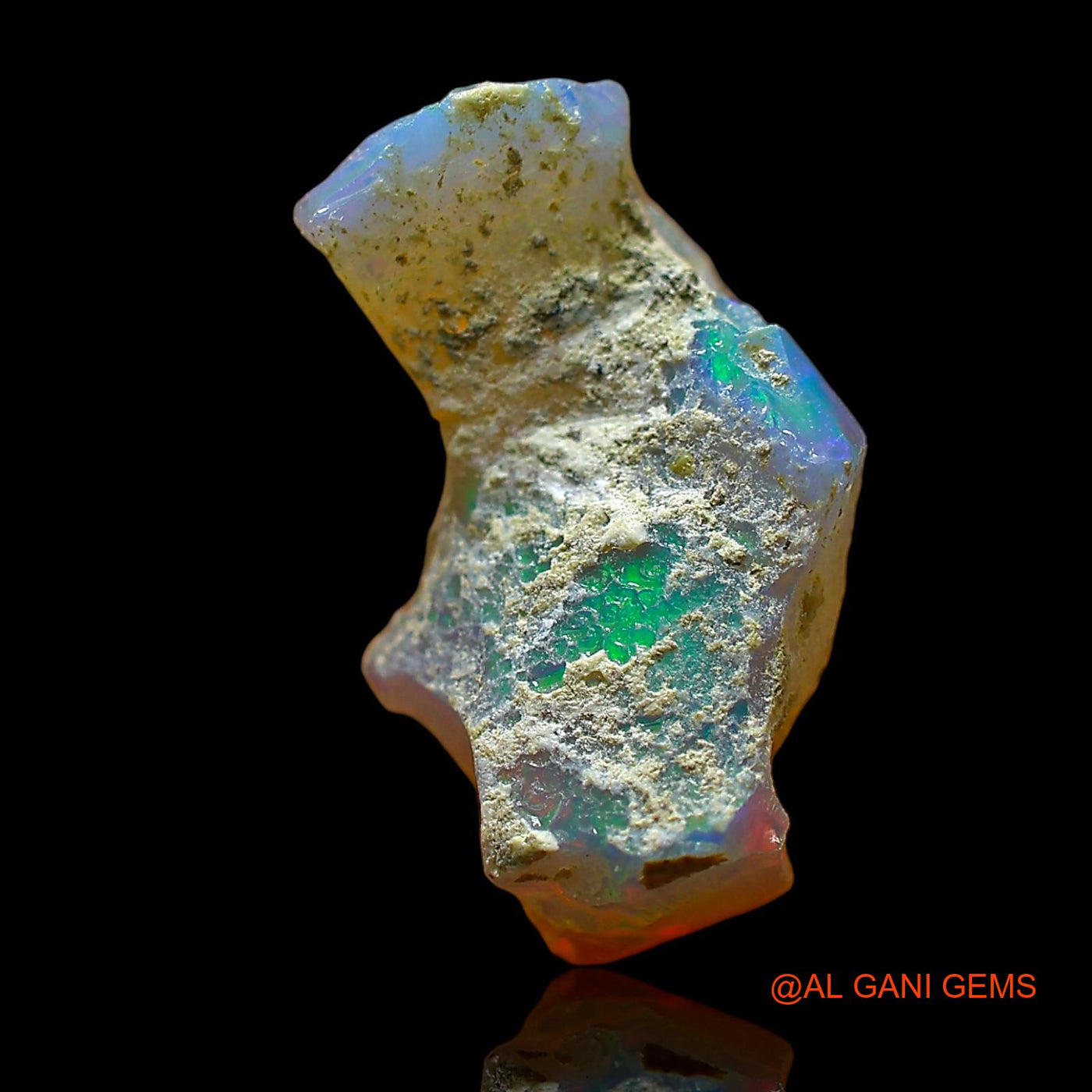 Natural Untreated Fire Opal Loose Gemstone Fancy Rough From Ethiopia 3.00 Cts 16x10x8 mm E-532
