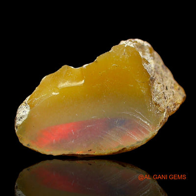Natural Untreated Fire Opal Loose Gemstone Fancy Rough From Ethiopia 3.00 Cts 15x9x6 mm E-533