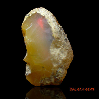Natural Untreated Fire Opal Loose Gemstone Fancy Rough From Ethiopia 3.00 Cts 15x9x6 mm E-533