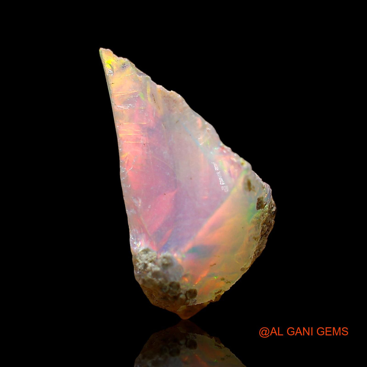 2.00 Cts Natural Ethiopian Fire Opal Loose Gemstone Fancy Rough 14x8x6 mm E-534