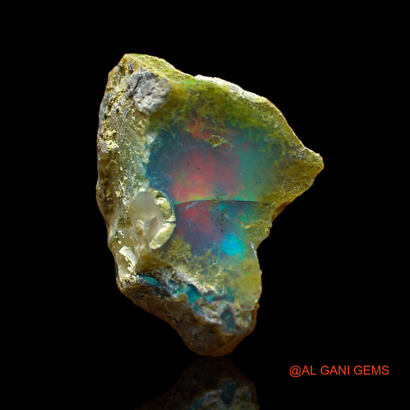 4.00 Cts Unheated Ethiopian Fire Opal Loose Gemstone Fancy Rough Natural 13x11x7 mm E-536