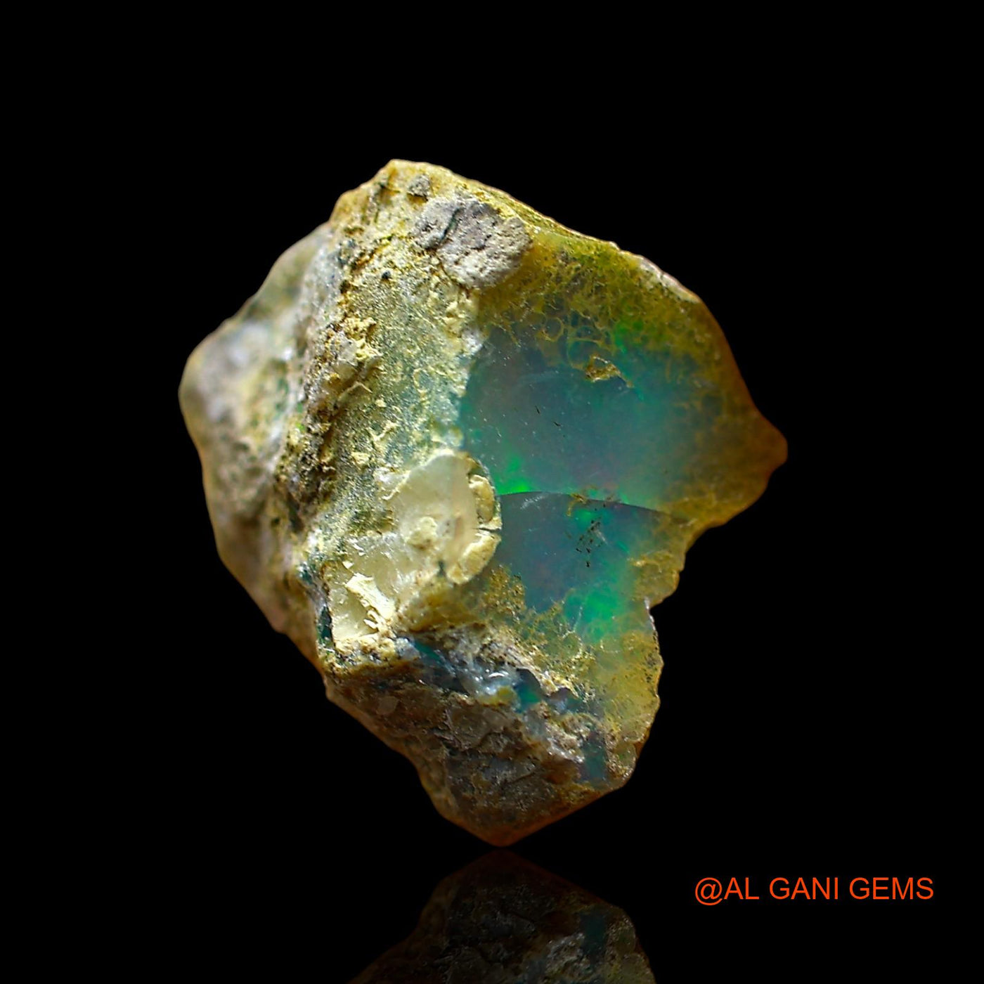 4.00 Cts Unheated Ethiopian Fire Opal Loose Gemstone Fancy Rough Natural 13x11x7 mm E-536