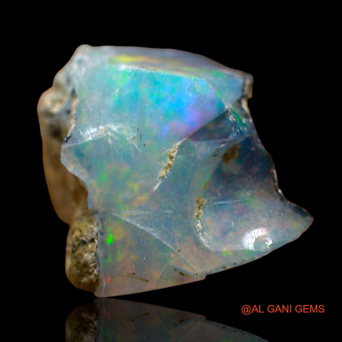 Natural Fire Opal Gemstone 4.00 Cts Loose Fancy Rough From Ethiopia 12x10x8 mm E-538