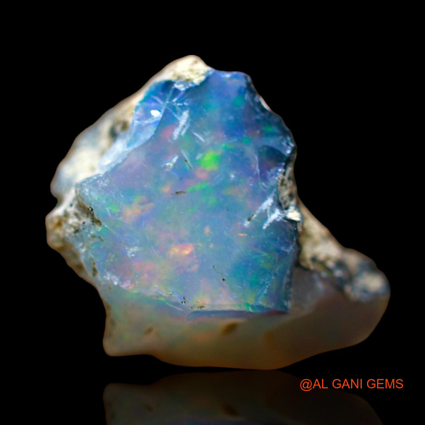 Natural Fire Opal Gemstone 4.00 Cts Loose Fancy Rough From Ethiopia 12x10x8 mm E-538