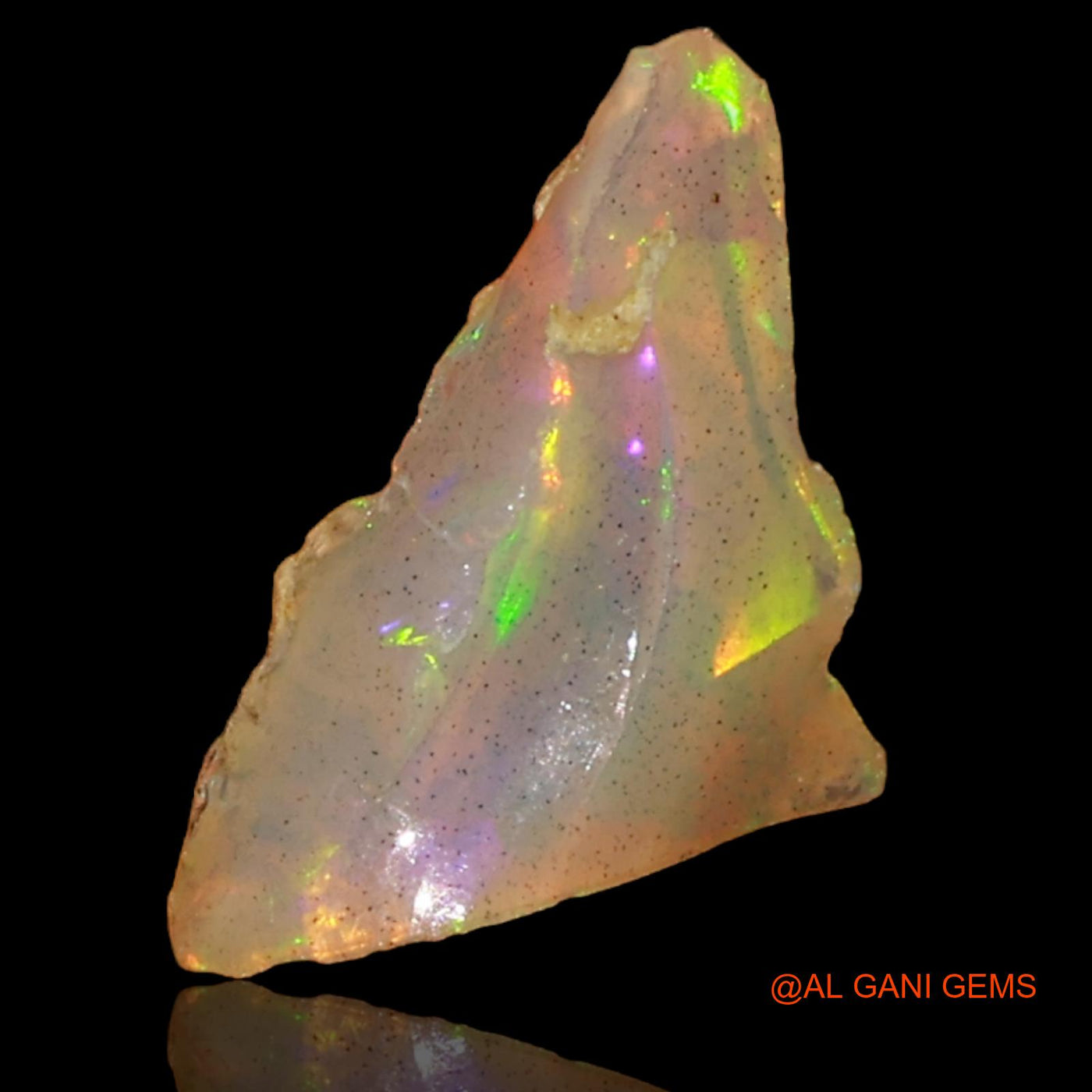 Natural Fire Opal Gemstone 1.00 Cts Loose Fancy Rough From Ethiopia 13x8x4 mm E-53