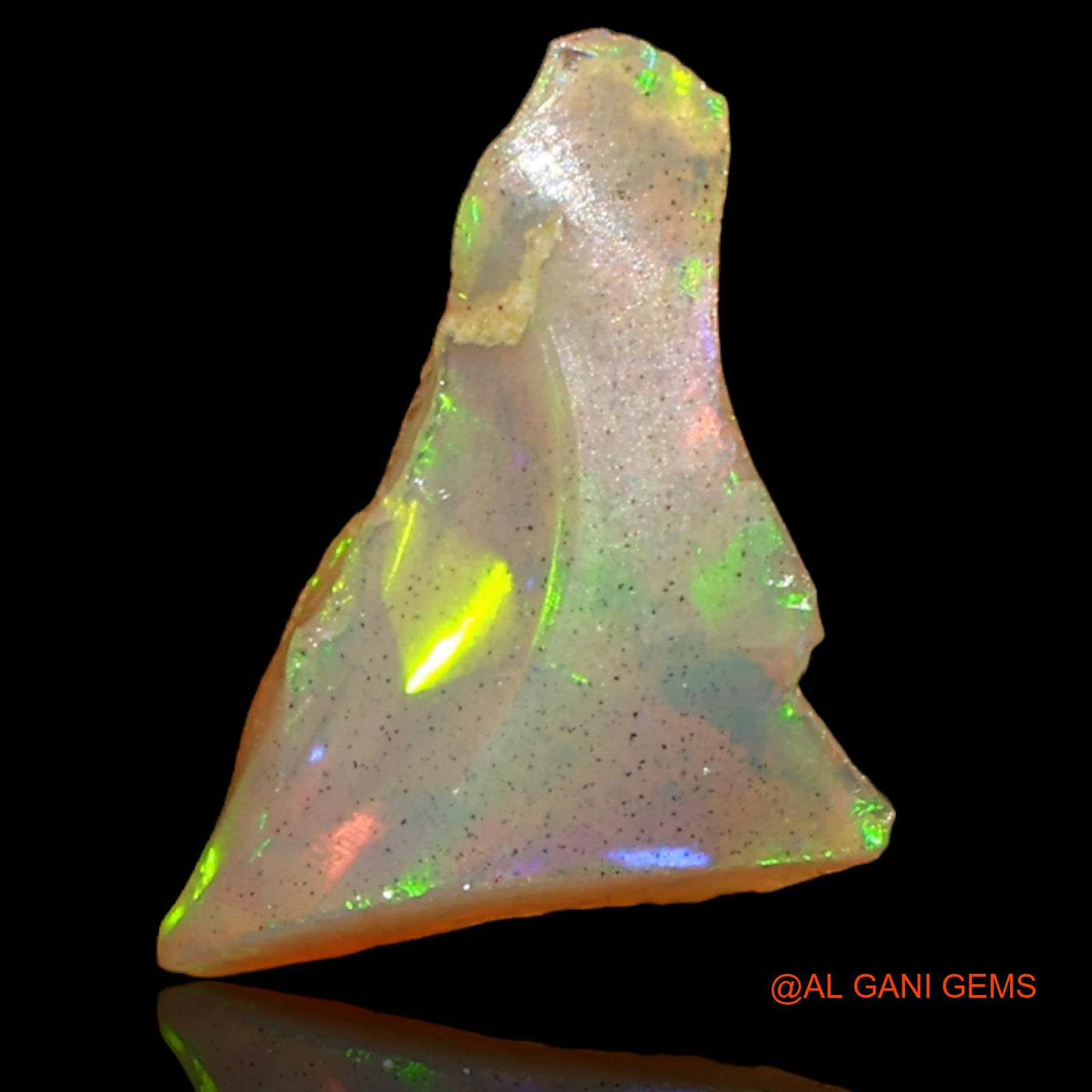 Natural Fire Opal Gemstone 1.00 Cts Loose Fancy Rough From Ethiopia 13x8x4 mm E-53
