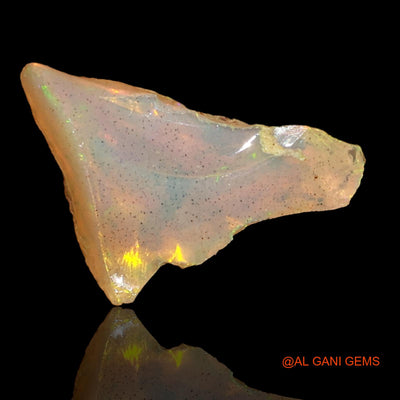 Natural Fire Opal Gemstone 1.00 Cts Loose Fancy Rough From Ethiopia 13x8x4 mm E-53
