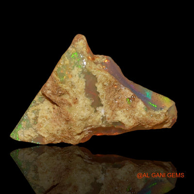 Natural Fire Opal Gemstone 1.00 Cts Loose Fancy Rough From Ethiopia 13x8x4 mm E-53