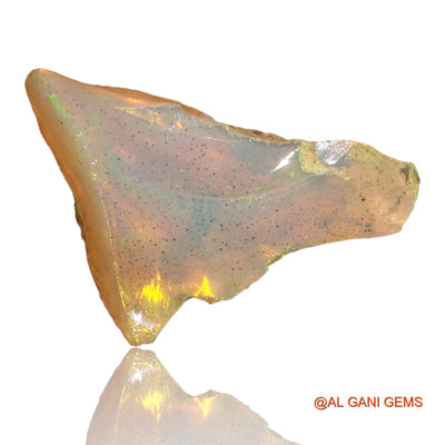 Natural Fire Opal Gemstone 1.00 Cts Loose Fancy Rough From Ethiopia 13x8x4 mm E-53