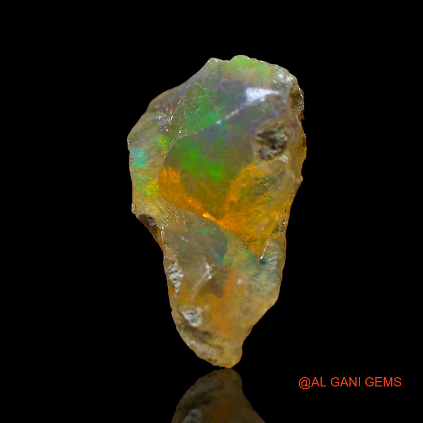 2.00 Cts Natural Ethiopian Fire Opal Loose Gemstone Fancy Rough 14x9x5 mm E-540