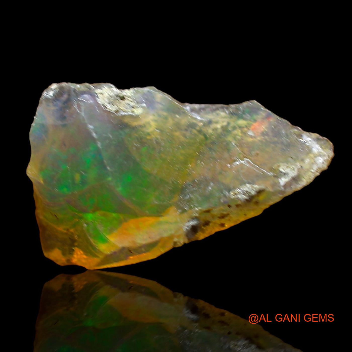 2.00 Cts Natural Ethiopian Fire Opal Loose Gemstone Fancy Rough 14x9x5 mm E-540