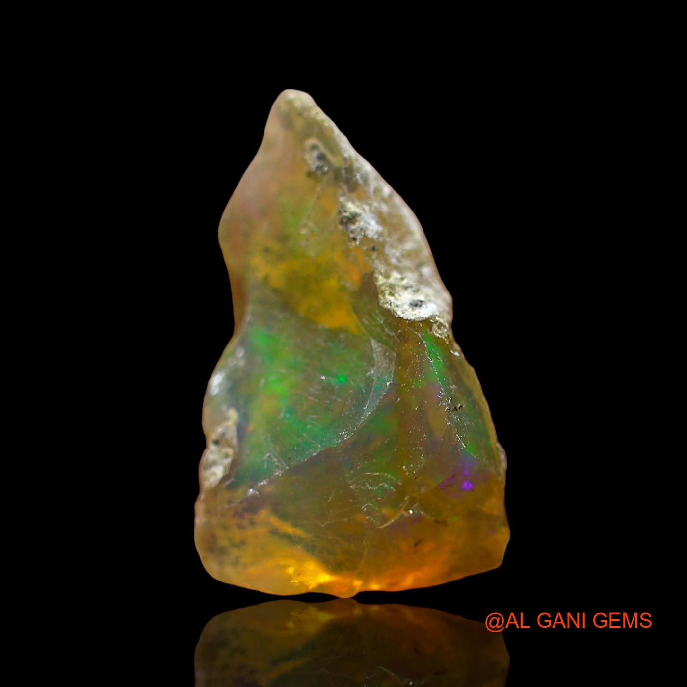 2.00 Cts Natural Ethiopian Fire Opal Loose Gemstone Fancy Rough 14x9x5 mm E-540