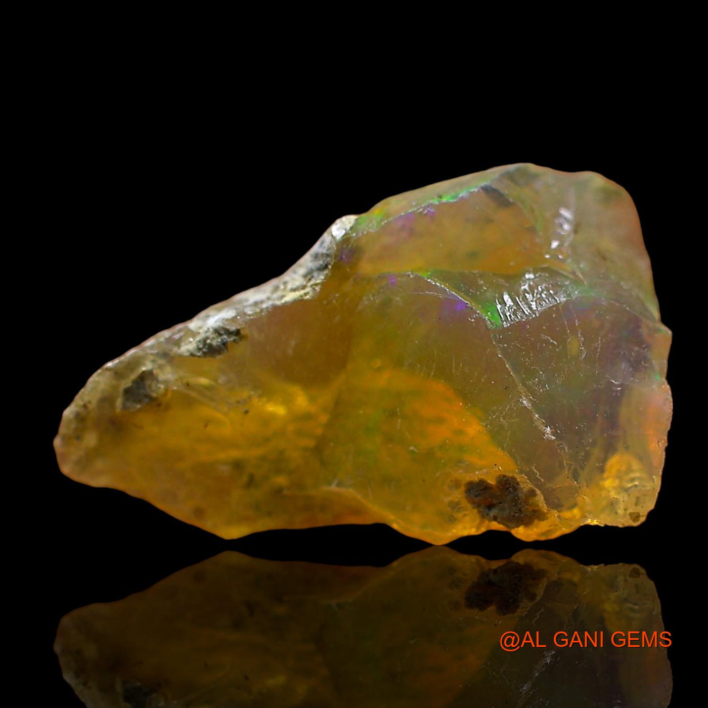 2.00 Cts Natural Ethiopian Fire Opal Loose Gemstone Fancy Rough 14x9x5 mm E-540