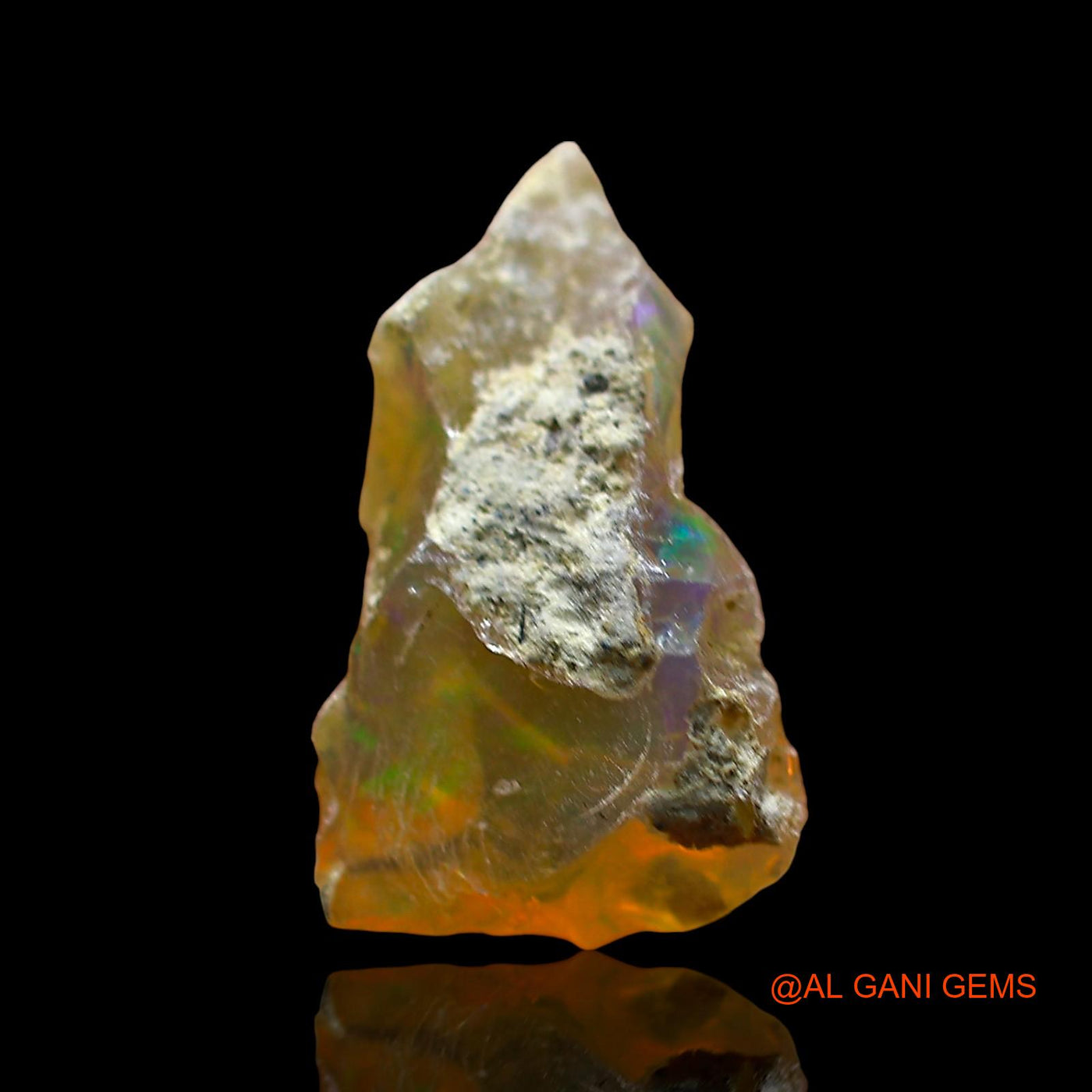 2.00 Cts Natural Ethiopian Fire Opal Loose Gemstone Fancy Rough 14x9x5 mm E-540