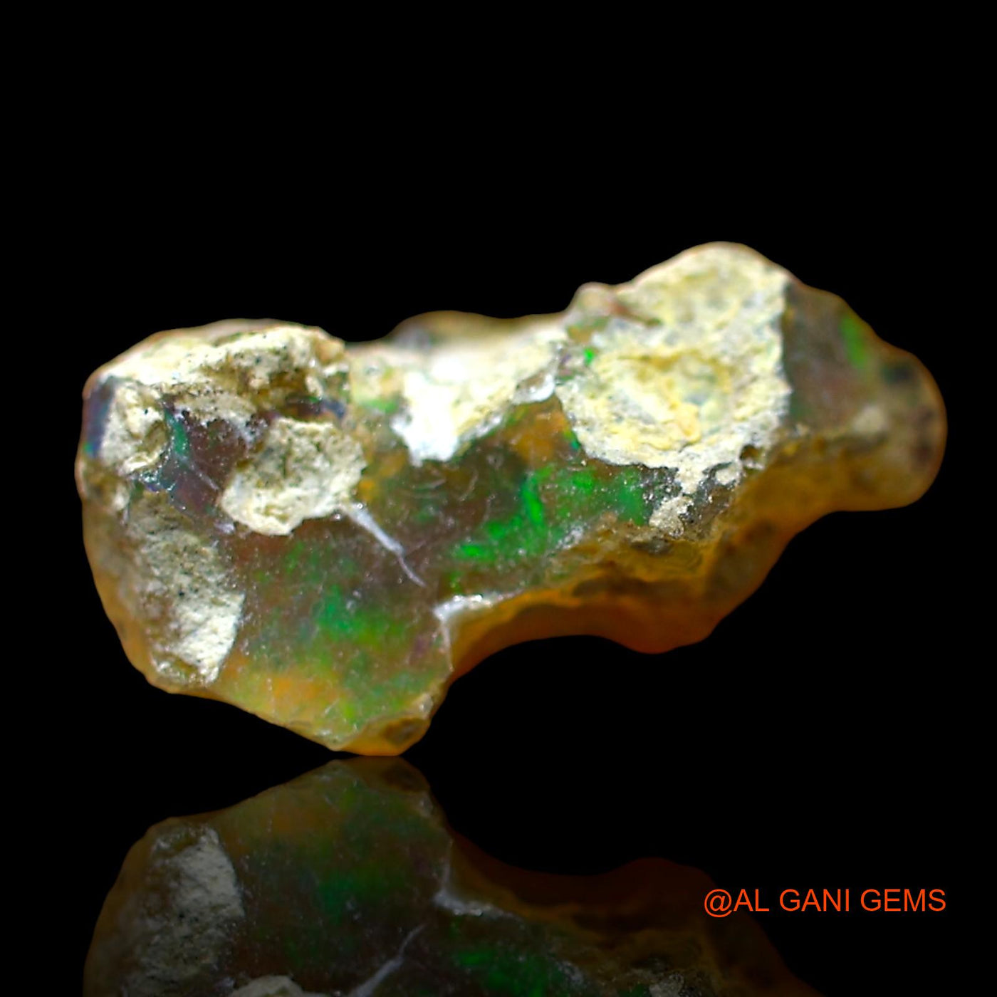 Natural Untreated Fire Opal Loose Gemstone Fancy Rough From Ethiopia 3.00 Cts 15x10x7 mm E-542