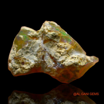 Natural Untreated Fire Opal Loose Gemstone Fancy Rough From Ethiopia 3.00 Cts 15x10x7 mm E-542