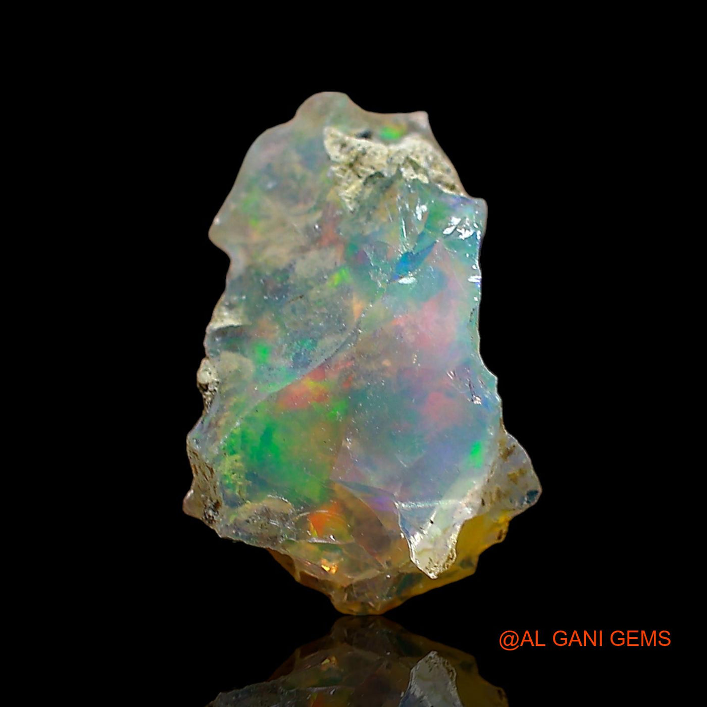 2.00 Cts Natural Ethiopian Fire Opal Loose Gemstone Fancy Rough 12x9x6 mm E-544
