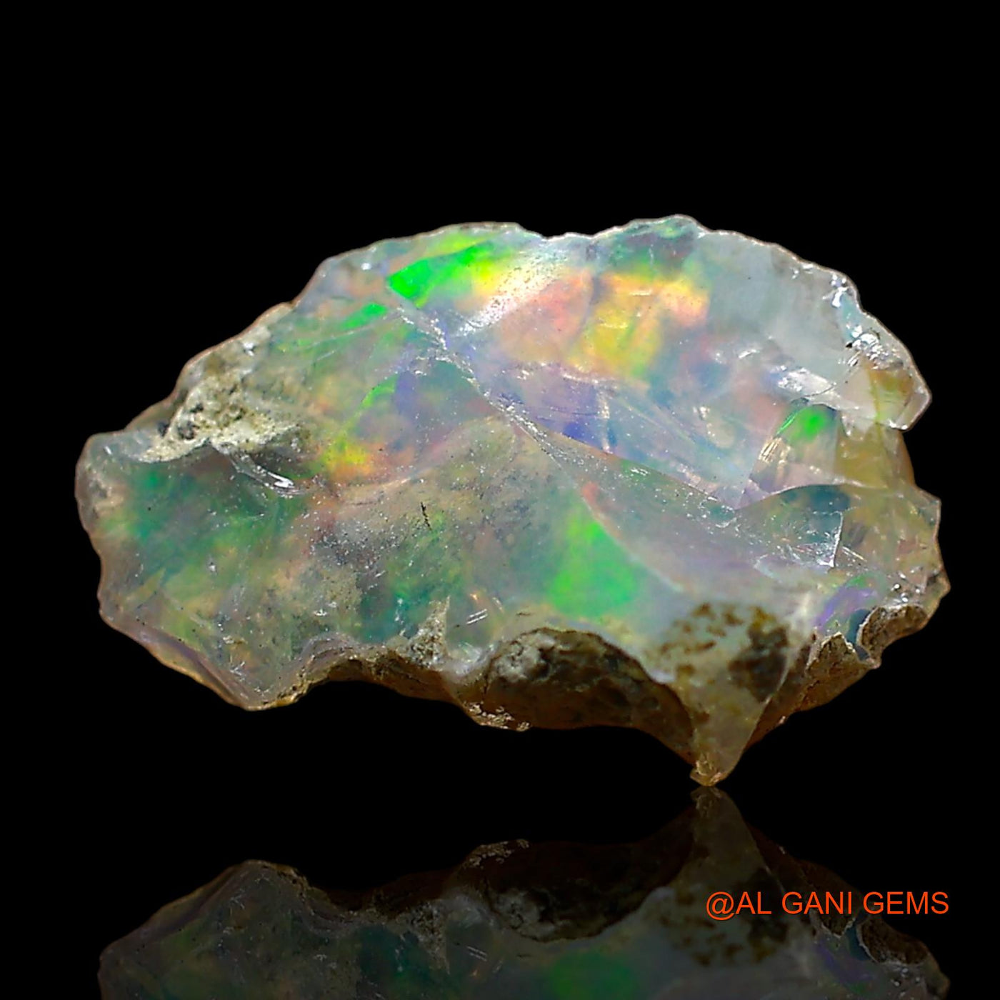 2.00 Cts Natural Ethiopian Fire Opal Loose Gemstone Fancy Rough 12x9x6 mm E-544