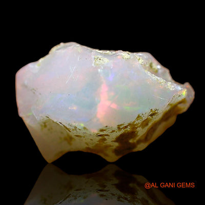 Natural Fire Opal Gemstone 4.00 Cts Loose Fancy Rough From Ethiopia 12x11x8 mm E-547